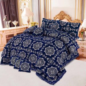 Bridal velvet Jacquard Bedsheet Set