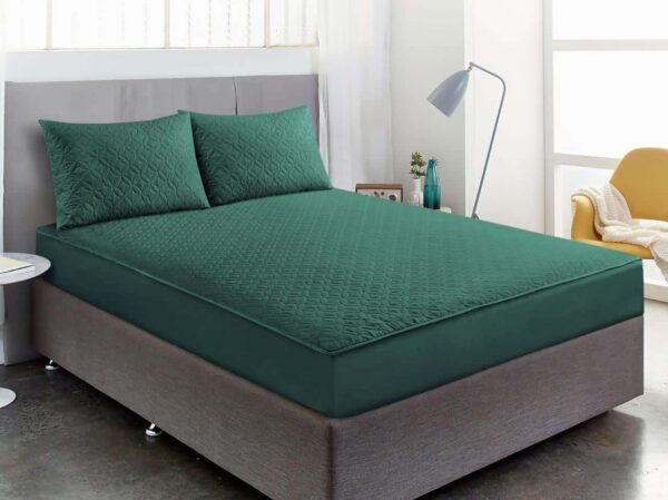 Luxury Waterproof Fitted Sheet - Green
