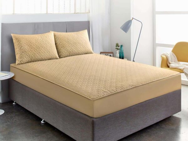 Luxury Waterproof Fitted Sheet - Dark Vanilla