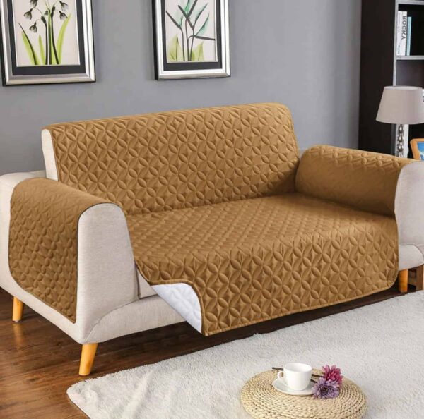 Waterproof Quilted Sofa Cover - Coconut