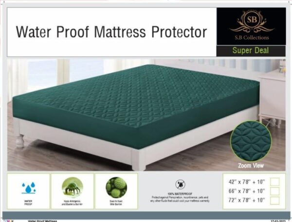 Luxury Waterproof Mattress Cover- MSU Green